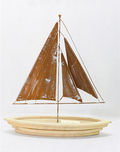 shabby looking iron sailling boat decorations