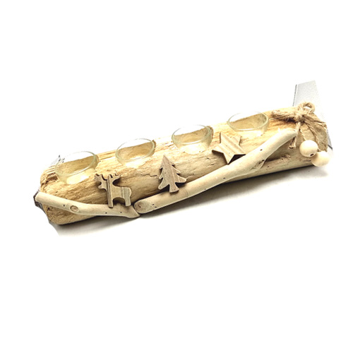 driftwood trunk tea lighter holder