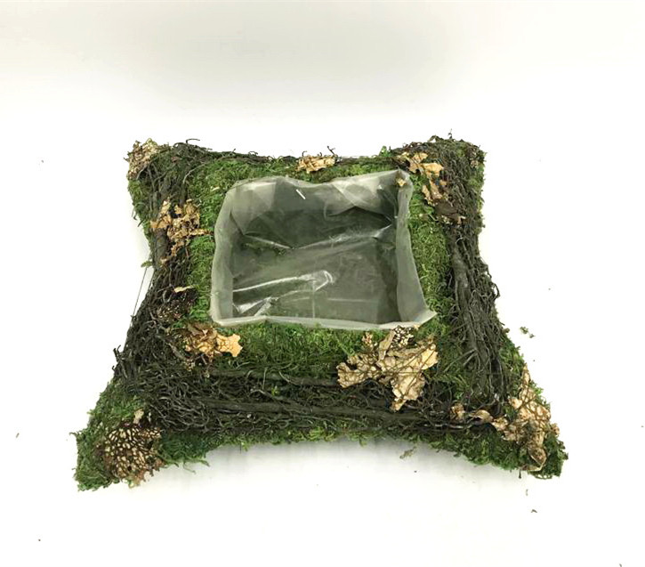 Garden moss square pillow pot