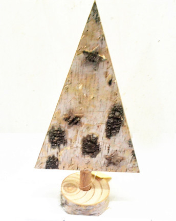 birch christmas conical tree decoration