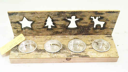 birch wood tealight holders