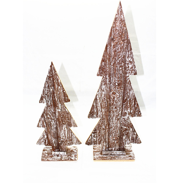 pinewood with bark standing xmas trees