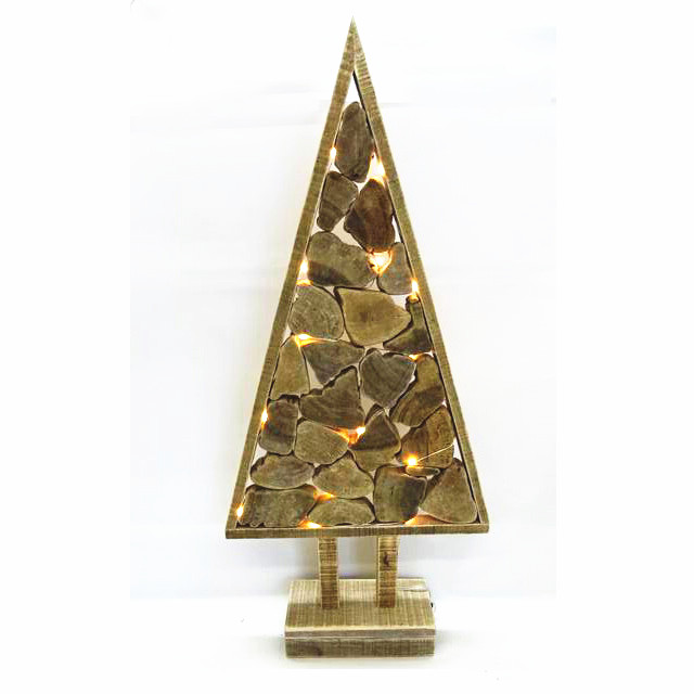 lighted wooden slat christmas trees
