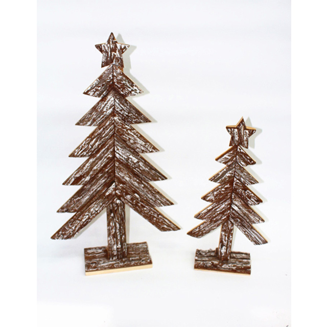 wood bark snowvy christmas trees