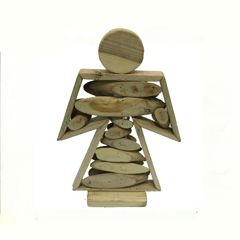 christmas wood Standing angel