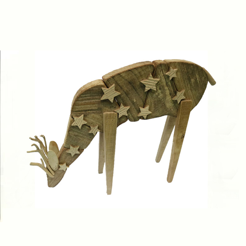 Driftwood standing deer decorations