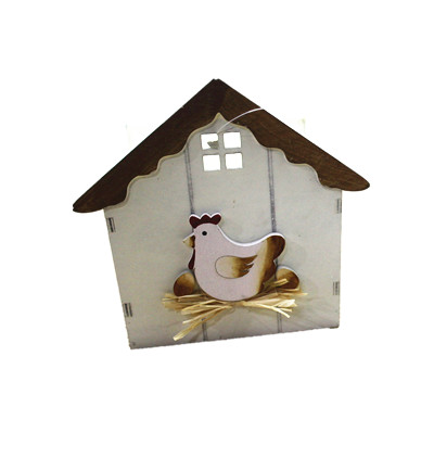 primitive easter small wooden bird house planter