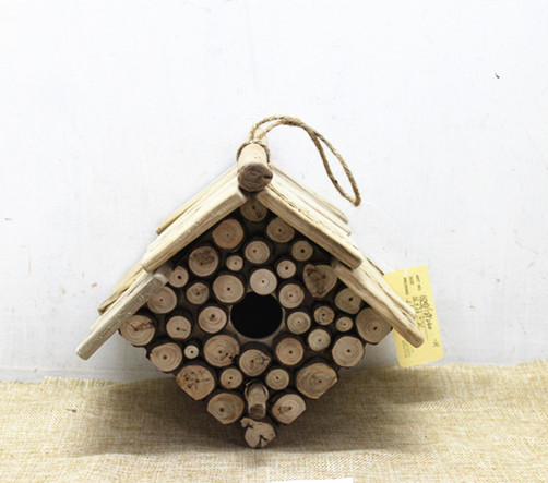 primitive small driftwood birdhouse