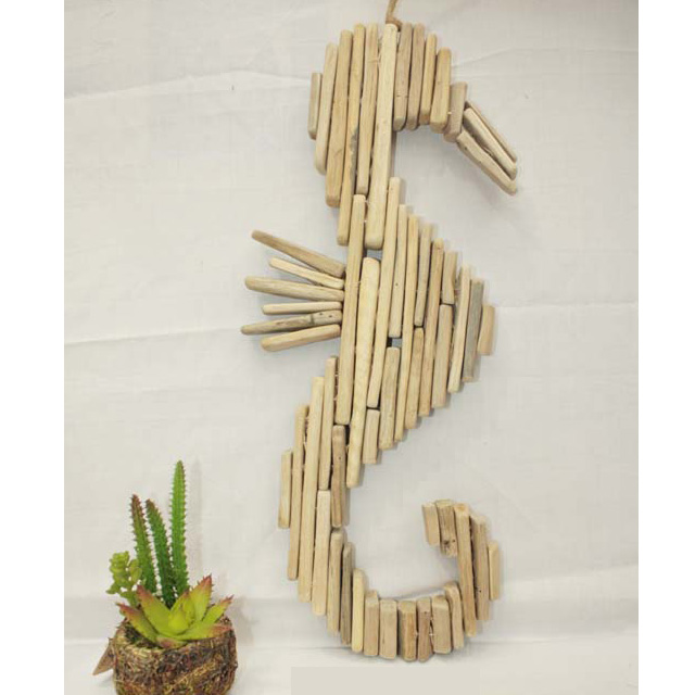 Wooden sea horse decorations for wall