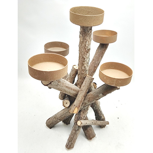 bark twig  tea lighter holder