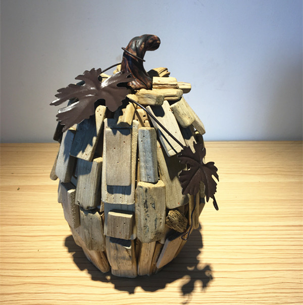 Driftwood pumpkin decor,wooden pumpkin